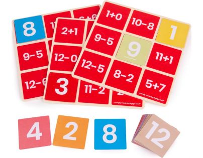 Bigjigs Toys Matematické bingo Sčítanie a odčítanie