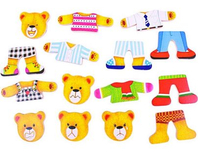 Bigjigs Toys Puzzle obliekacie Medvedia rodinka 72 dielikov