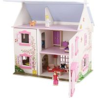 Bigjigs Toys Ružový domček pre bábiky 2