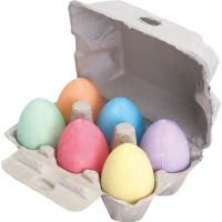 Bigjigs Toys Sada farebných kried v tvare vajcia 6 ks