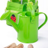 Bigjigs Toys Záhradný set náradia v plátené taške zelený 6