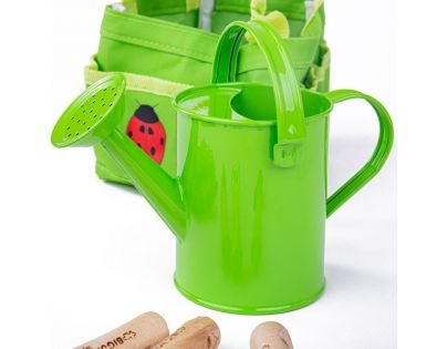 Bigjigs Toys Záhradný set náradia v plátené taške zelený
