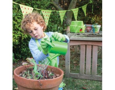 Bigjigs Toys Záhradný set náradia v plátené taške zelený