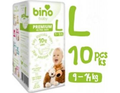 Bino Baby Premium Plienky veľ. L 9-14kg 6x10 ks s darčekom