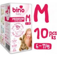 Bino Baby Premium Pleny vel. M 6-11kg 6x10 ks s dárkem Bino Baby Premium Pleny vel. M 6-11kg 6x10 ks s dárkem