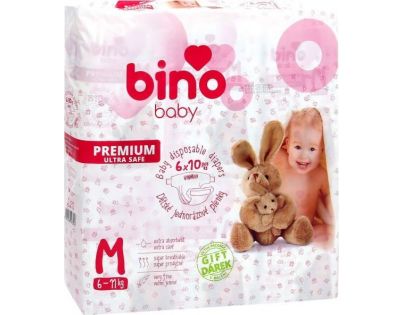 Bino Baby Premium Plienky veľ. M 6-11 kg 6x10 ks s darčekom