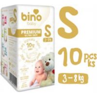 Bino Baby Premium Pleny vel. S 3-8kg 6x10 ks s dárkem Bino Baby Premium Pleny vel. S 3-8kg 6x10 ks s dárkem