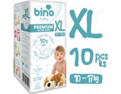 Bino Baby Premium Plienky veľ. XL 10-17kg 6x10 ks s darčekom