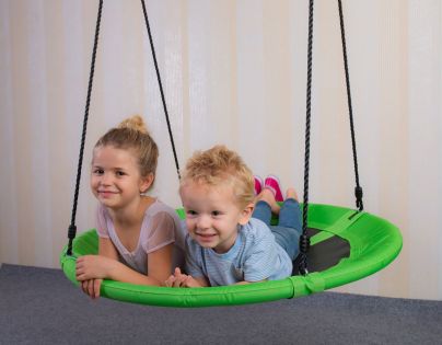 Bino Detská hojdacia kruhová rohož zelená 100 cm - Poškodený obal