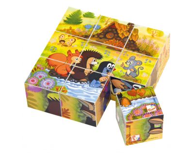 Bino kocky Pani Krtková v krabičke 9 kusov - Poškodedný obal
