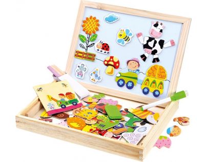 Bino Farma Magnetická tabuľka s puzzle 102 dielikov