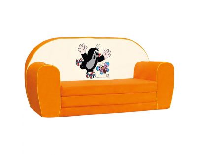 Bino Krtko mini pohovka oranžová