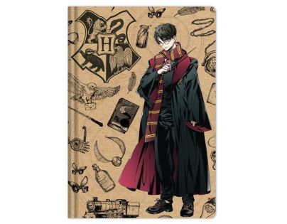 Bluesky Harry Potter Blok s perom Navy & Gold