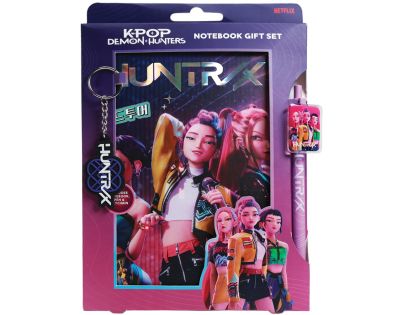 Bluesky K-pop Demon Hunters Darčekový set (blok, pero, kľúčenka - Huntrix)