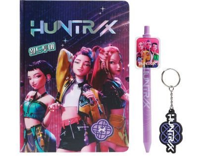 Bluesky K-pop Demon Hunters Darčekový set (blok, pero, kľúčenka - Huntrix)