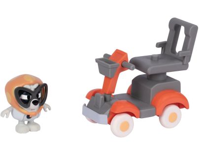 Bluey Babička Muffin a jej vozidlo Grannie mobile