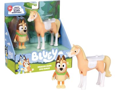 Bluey Chilli a kôň Dragon, sada 2 figúrok