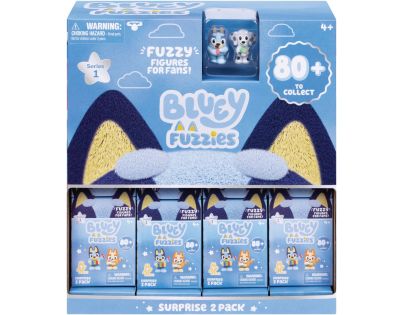 Bluey Fuzzies plyšové figúrky v prekvapivom balení, 2 ks