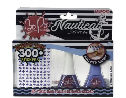 Bo-Po módne sada Nautical lesklá modrá, biela