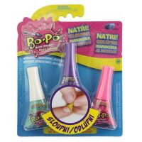 Bo-Po Sada 3 Lak na nechty Fialová, ružová, zelená