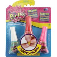 Bo-Po Sada 3 Lak na nechty Svetlo zelená, červená, tmavo ružová