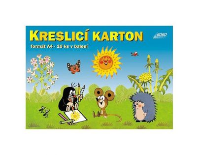 Bobo Kreslicí karton Krteček A4 10 listů