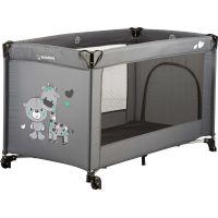 Bomimi Mondo Postieľka giraffe & bear Anthracite Tm-s 2