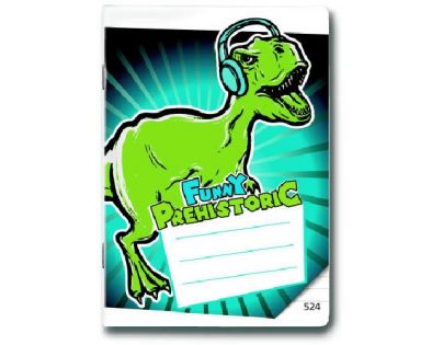 Bonaparte Sešit A5 524 Prehistoric Funny 20 listů linkovaný
