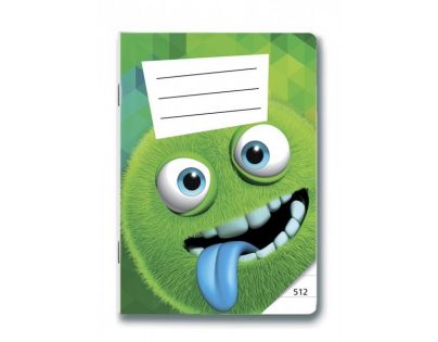 Bonaparte Sešit A5/512 Monster, 10 listů linkovaný