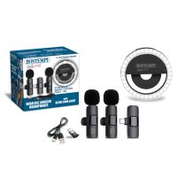 Bontempi Mini kruhové svetlo s dvoma bezdrôtovými klopovými mikrofónmi