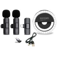 Bontempi Mini kruhové svetlo s dvoma bezdrôtovými klopovými mikrofónmi 2