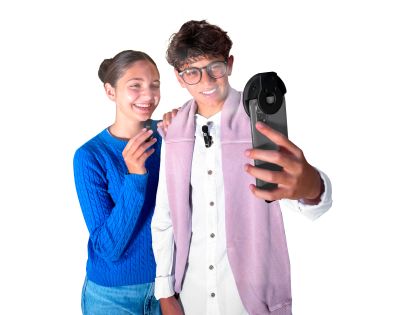 Bontempi Mini kruhové svetlo s dvoma bezdrôtovými klopovými mikrofónmi