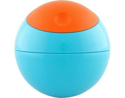 Boon Guľatá desiatová nádobka modro-oranžová