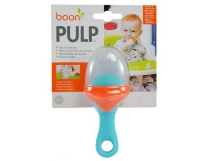 Boon Silikónové krmítko Pulp modrooranžové