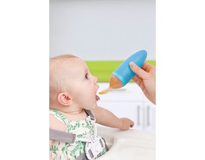 Boon Squirt Kŕmiaca lyžička s dávkovačom - modrá