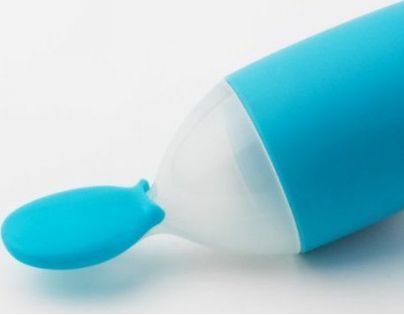 Boon Squirt Kŕmiaca lyžička s dávkovačom - modrá