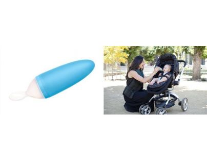 Boon Squirt Kŕmiaca lyžička s dávkovačom - modrá