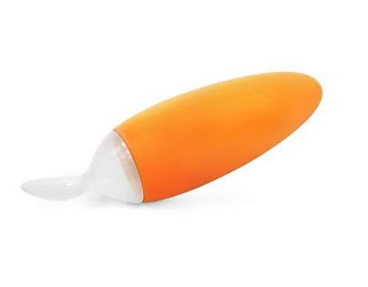 Boon Squirt Kŕmiaca lyžička s dávkovačom - oranžová
