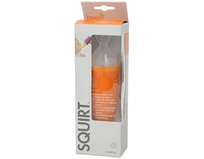 Boon Squirt Kŕmiaca lyžička s dávkovačom - oranžová