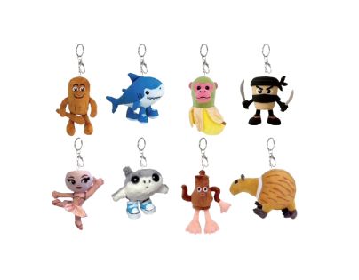 Brainrot Plyšová kľúčenka 10 cm Tung Tung Tung Sahur