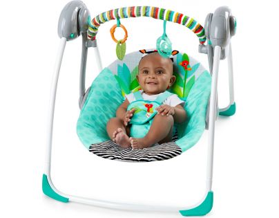 Bright Starts Hojdačka skladacia Zig Zag Zebra do 9 kg