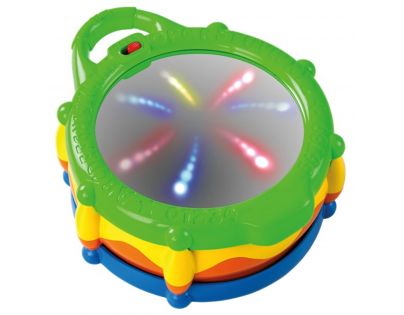 Bright Starts Hračka buben hudební a svítící Light & Giggle Drum ™ - Poškodený obal