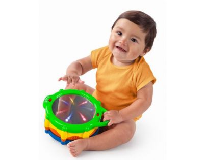Bright Starts Hračka buben hudební a svítící Light & Giggle Drum ™ - Poškodený obal