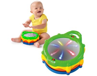 Bright Starts Hračka buben hudební a svítící Light & Giggle Drum ™ - Poškodený obal