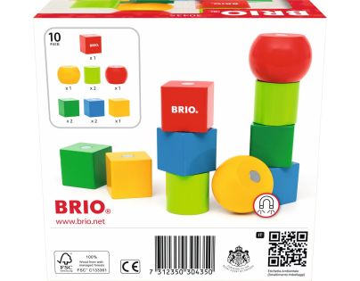 Brio Magnetické drevené kocky
