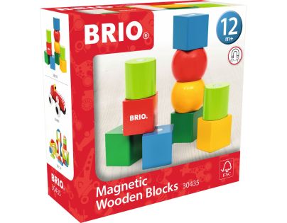 Brio Magnetické drevené kocky