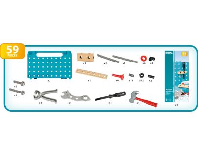 Brio Stavebnica Brio Builder Pracovný stôl s náradím