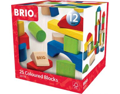 Brio Barevné kocky 25 dílků