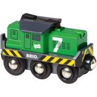 Brio Elektrická lokomotíva zelená Brio svietiaca