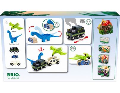 Brio Herný set Dinosaurí vlak na batérie